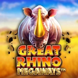 Great Rhino Megaways online game logo by Pragmatic Play on slotobitcasino.pl