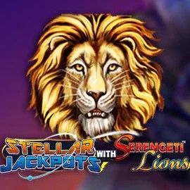 Official Jackpots logo: Stellar Jackpots with Serengeti Lions by Lightning Box Game at Slotobit Casino